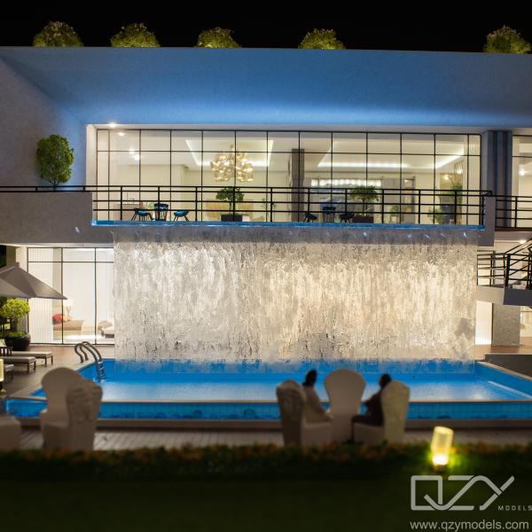 DAR GLOBAL Monochrome Architecture Structural Model 1/50 Saudi Arabia Versace Villa