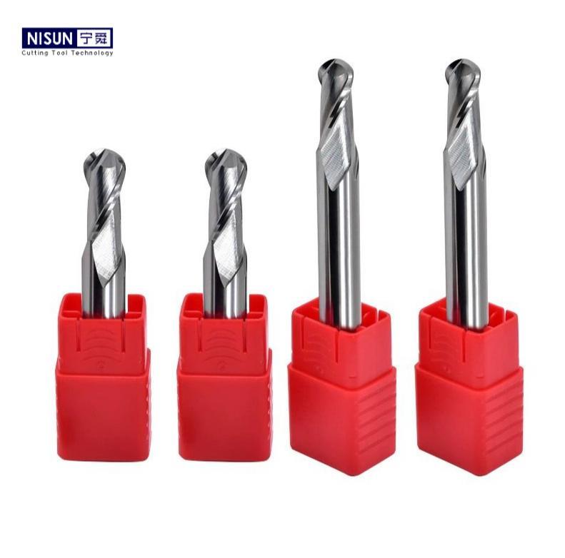 Precision Solid Carbide Ball Nose End Mill Milling Cutter M2 HSS PM For Aluminum