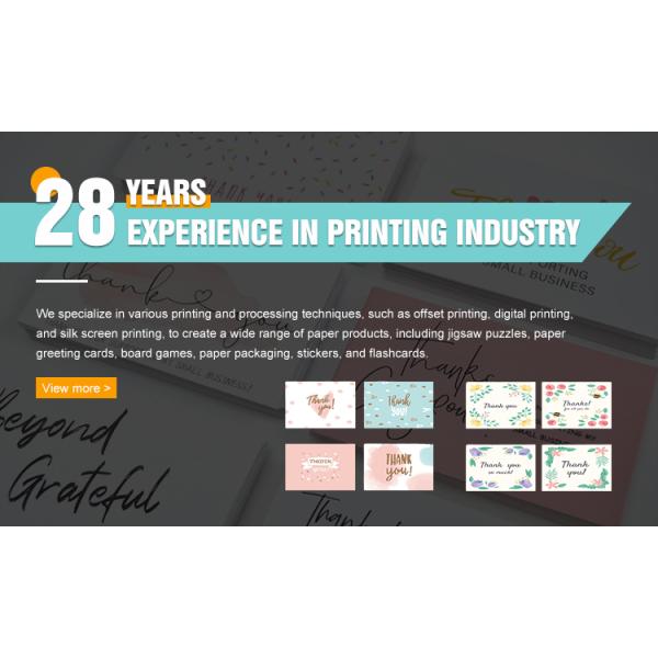 Custom Design Logo Thank You Card for Supporting My Small Business Printing Service