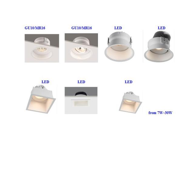 Adjustable MR16/GU10 Deep Inside LED Spot Downlights Anti Glared Function R4B0107
