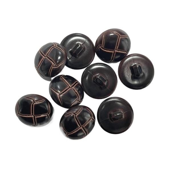 Polyester Loop Imitation Leather Buttons With Shank Customized Color Semi Shiny
