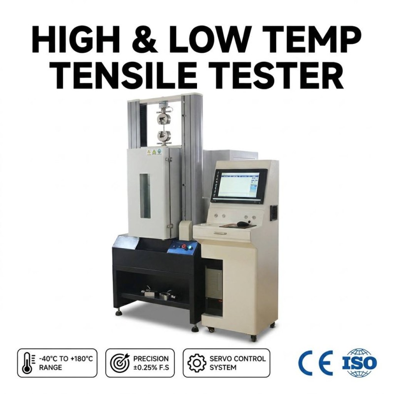 Precision Servo Motor Control Universal Testing Machine with Temperature Chamber for Plastic Rubber Metal