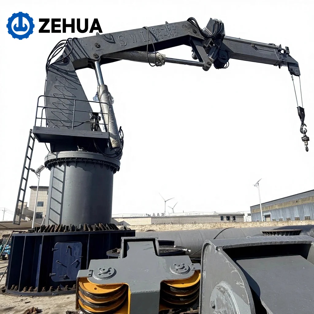 High Efficiency Electric Hydraulic Marine Deck Crane Ship Board Using Deck Crane 20ton 30ton