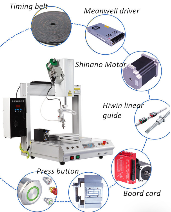 High Precision 5-Axis Dual Table Automatic Soldering Robot for Spot & Drag Soldering