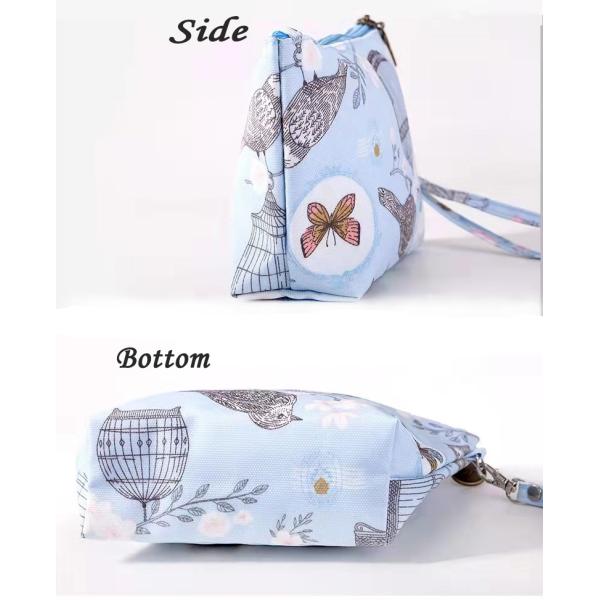 Pink Printed Zipper Cosmetic Bag Animal Pattern Soft Canvas Fabric Material OEM ODM