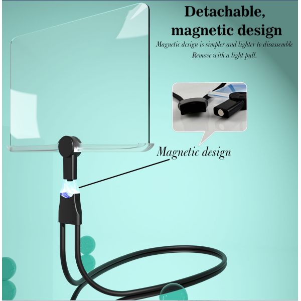 Easy Use Detachable Magnetic Horizontal Large Lens Magnifier Practical Tool for Elderly Reading