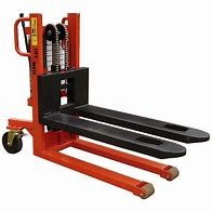 Buy cheap Manual Stacker Portable 1500Kg Capacity Hand Hydraulic Stacker Truck product