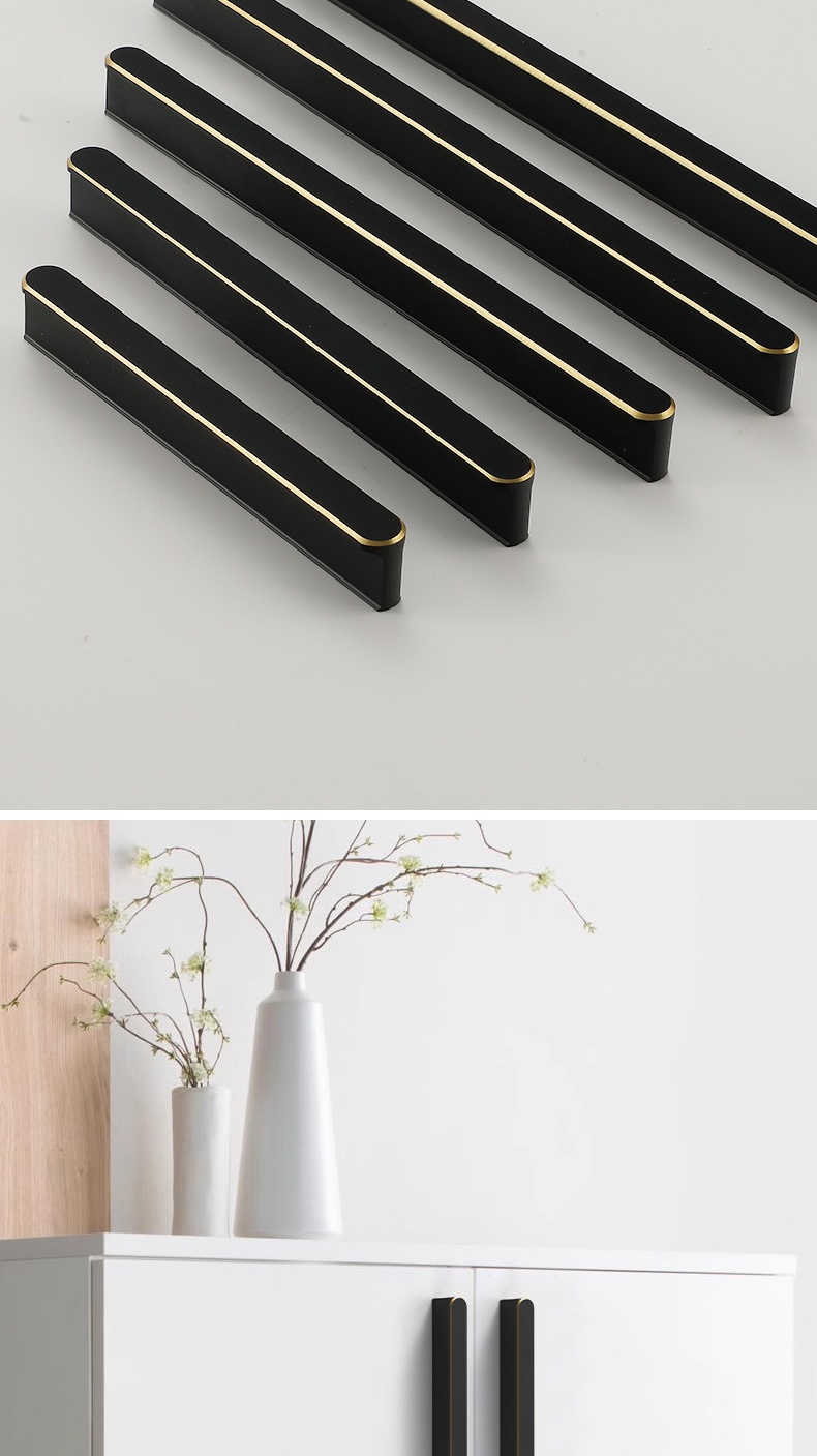 Modern T-shaped Handle White Black 17mm Aluminum Pull Knobs Adjustable Living Room Cabinet Wardrobe Drawer Dresser Pulls