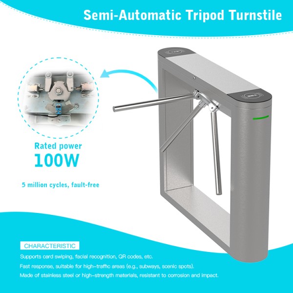 CW321 Semi Automatic Tripod Turnstile Gate for Factory and Construction Site Access