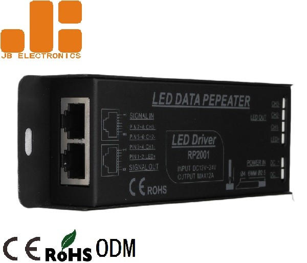 Screwless Terminal Power Supply Repeater , PWM Signal Control LED Power