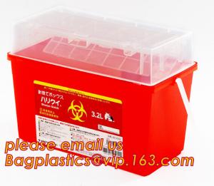 Buy cheap OEM 3l 5l 10l 12l 21l 22l yellow hospital biohazard medical needle disposal plastic safety sharp container with handle product