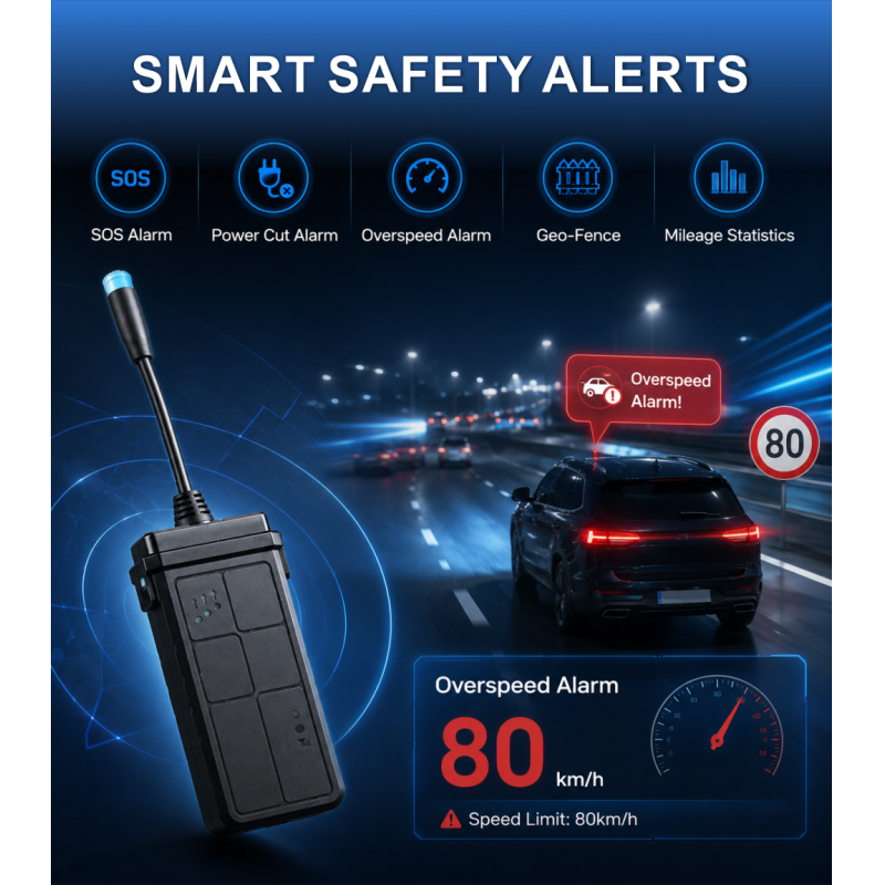 VM60 4G Industrial Wide-Voltage GPS Vehicle Tracker