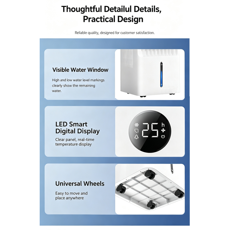 Multi-Function Evaporative Air Cooler Fan, Humidifier Cooling Air Condition for Commercial Home Use