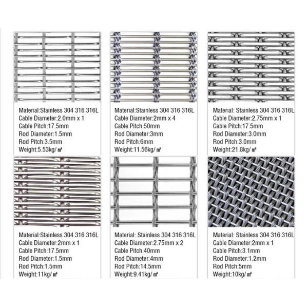 Bronze Stainless Steel Woven Metal Lock Crimped 6m Brass Decorative Wire Mesh