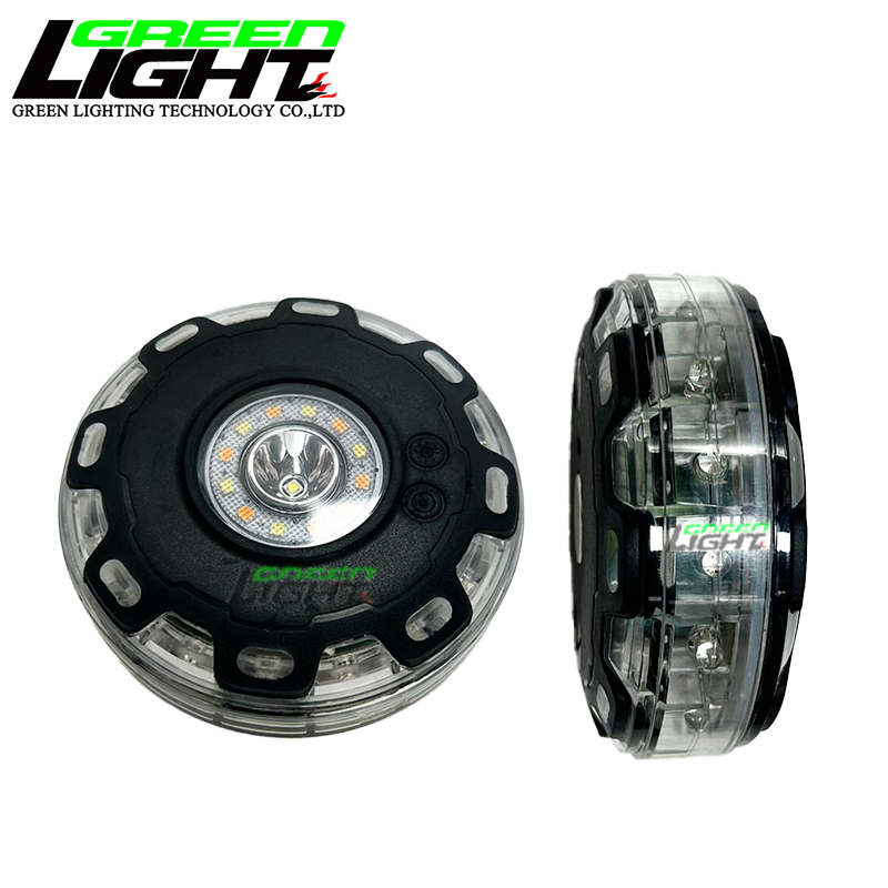 High Visibility Rechargeable LED Mining Lamps with SOS Function and Flashing RGB Side Warning Lights Offering Strong White Center Illumination
