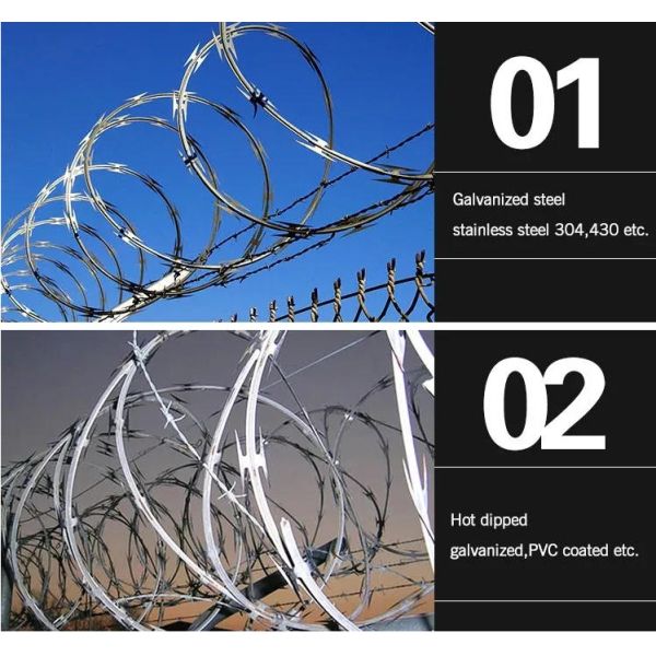 High-Quality 500 Meters Galvanized Razor Wire for Security