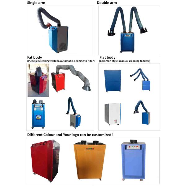 Source Capture Portable Fume Extractor Fireproof 110V Fume Extraction Equipment Antirust