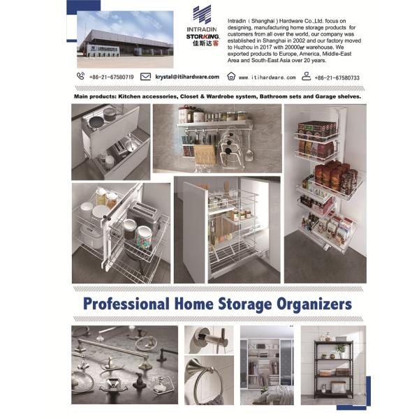 Powder Coating Kitchen Pull Out Organizer SS304 Cabinet Pull Out Organizer