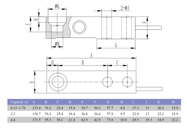 WL-127 High Accuracy Stainless Load Cell 0.11-4.4t Parallel Optimized IP68
