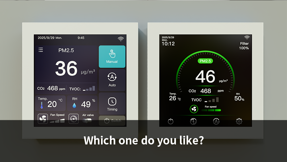 4 Inch Smart Ventilation Controller with Real Time Monitoring Three Speed Fan WiFi Connectivity