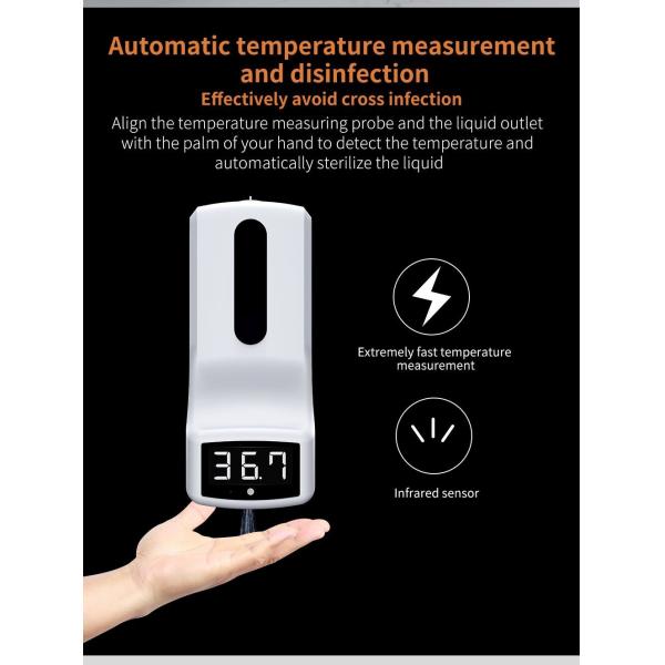 Intelligent Sensor Touchless Sanitizer Soap Dispenser Machine with Temperature