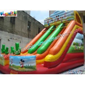Rental Commercial Inflatable Slides With Double Line Slide