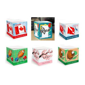 Promotional Personalized Memo Pads Lateral Printing With Wooden Pallet