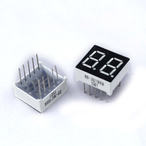 Bright LED 2 Digit 7 Segment Display 0.36 Inch Size Compatible with Digital Counters Timers and Measurement Instruments