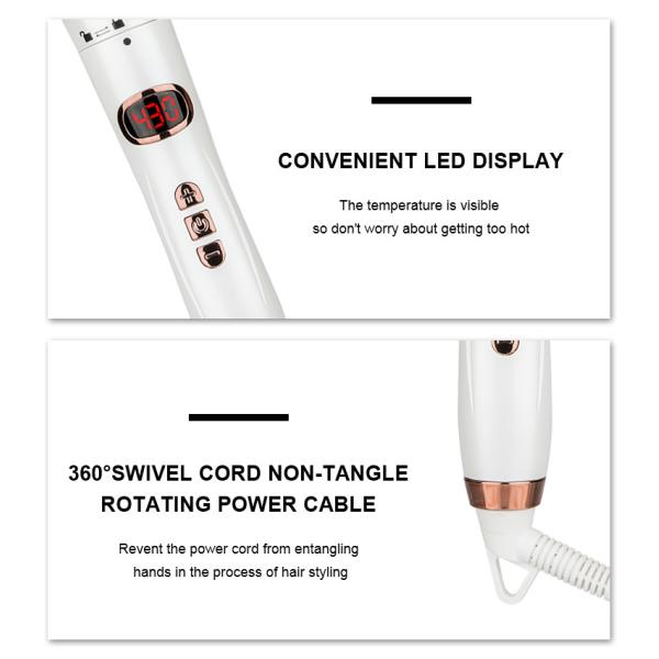 5 In 1 Curling Wand Interchangeable 49W with 360 Degree Swivel Cord