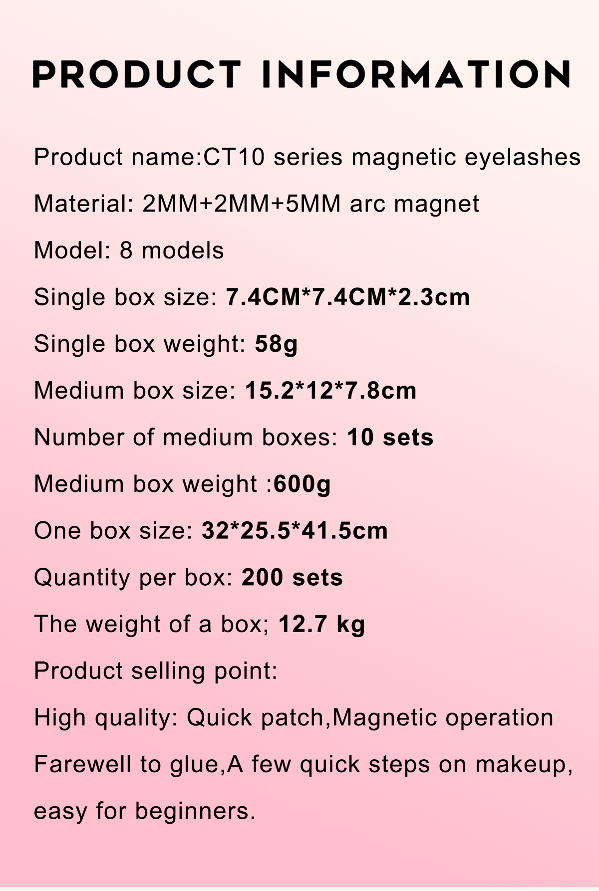 Custom Magnetic Lashes Case Circle Easy Wearing Portable 3D Natural Dense With Applicator