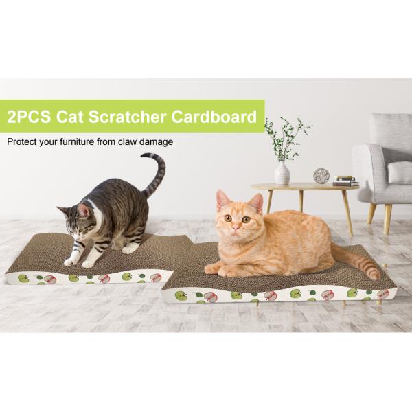 Cat Scratching Board with Catnip, Corrugated Cat Scratching Board with Premium Scratch Texture Design