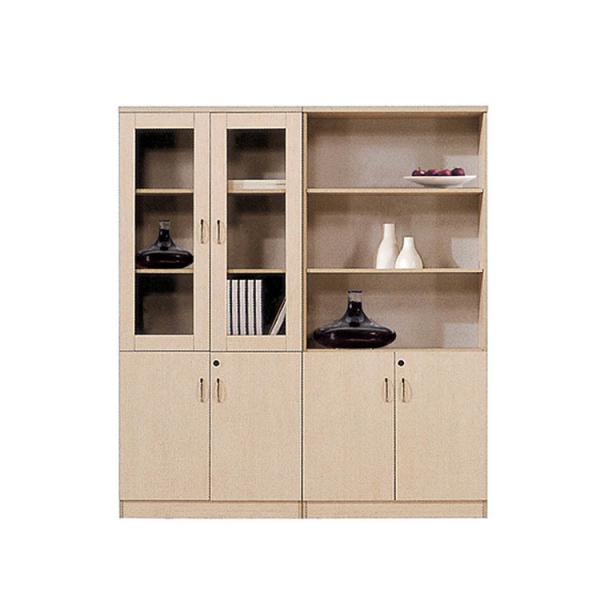 Tall Glass Wooden Lockable Filing Cabinet Modern Scratch Resistant