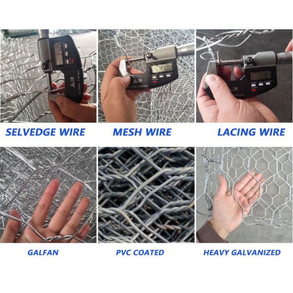 8x10cm Gabion Box Hexagonal Hole Galvanized Anticorrosive