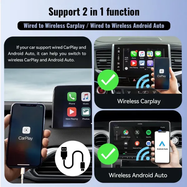 Wired To Wireless Carplay Box Android Android Auto Car Interconnection Converter Box