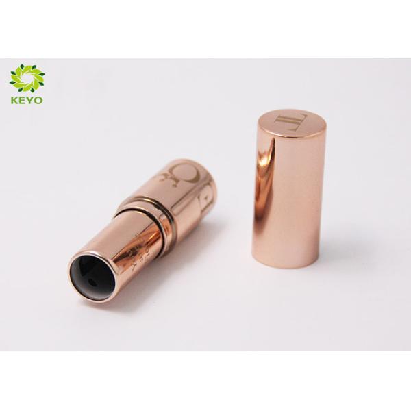 Empty Round Plastic Lipstick Containers Rose Gold Packaging Containers For Cosmetics