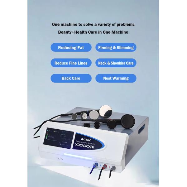 Monopolar RF Cet Face Lifting Ret Body Contouring 448kHz Tecar Machine