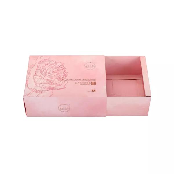 Pantone PU Leather Box Sliding Kraft Drawer Gift Box Folding TUV