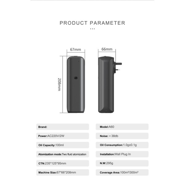 Remote Control Aroma Diffuser with 300CBM Coverage and 100ml Oil Capacity for Luxurious Home Scenting