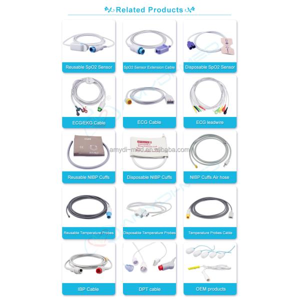 Ultraviolet Light ECG Snap Connector Pulse Oximeter High Precision