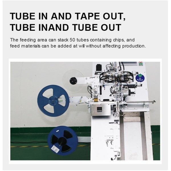 Hot Sale Fully Automatic KU8000A Tube to Tape IC Programming Machine for SMT Semiconductor Production
