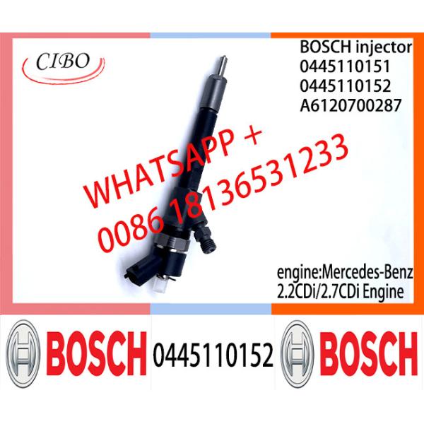 BOSCH injetor 0445110151 0445110152 Common Rail fuel Injector 0445110151 0445110152 A6120700287 for Mercedes-Benz C30CDi