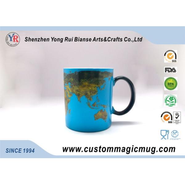 Heat Sensitive Eco Friendly Mugs , Color Changing 11oz Coffee Mug