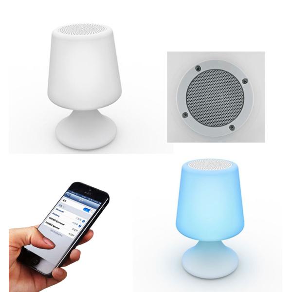 Table Lamp Type Led Bluetooth Speaker White Case With Remote Control