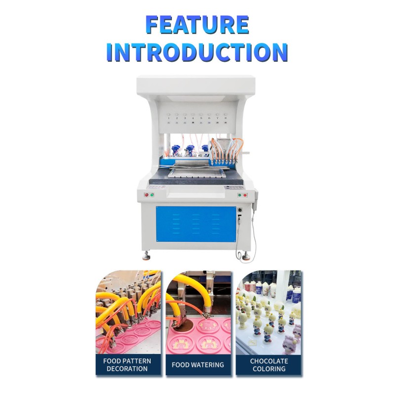 8 Colors Automatic Chocolate Decorating Machine Candy Making Machine for Filling Desserts