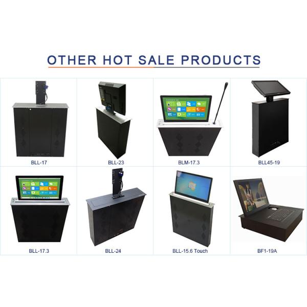 BNT Displayer 0~120 Degree Angle Lcd Motorized Flip up Device the Top Surface Monitor Lift With Button Used in Video System