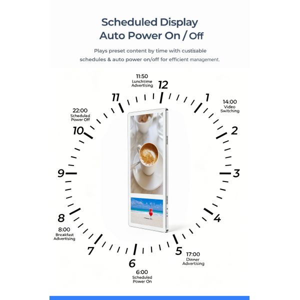 10.1" Elevator Advertising Player Wall Mounted Digital Signage Android WiFi Split Screen LCD Lift Monitor OEM