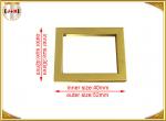 Zinc Alloy Rectangle Rings For Bags , Metal Belt Loops With Golden Plating OEM /