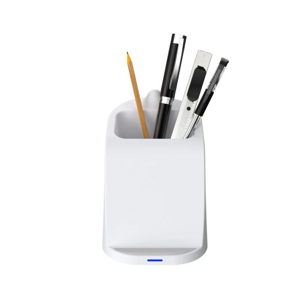 3 In 1 Multi Function Office Desk Organizer Gift Set 10W Wireless Charger Pencil Pen Holder Phone Stand