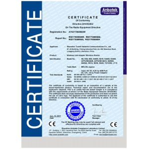 Shenzhen Tuoshi Network Communications Co., Ltd Certifications