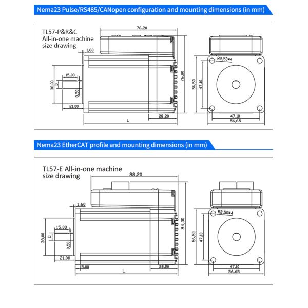 Lichuan Open Loop Integrated Stepper Motors Driver 2.0N.m 2Phase Nema23 36V 4.0A
